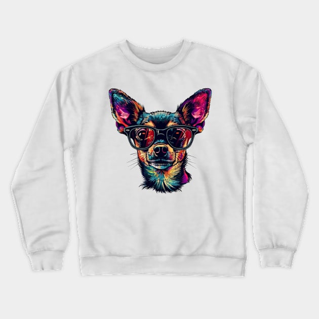 Chihuahua-chic Crewneck Sweatshirt by Carnets de Turig